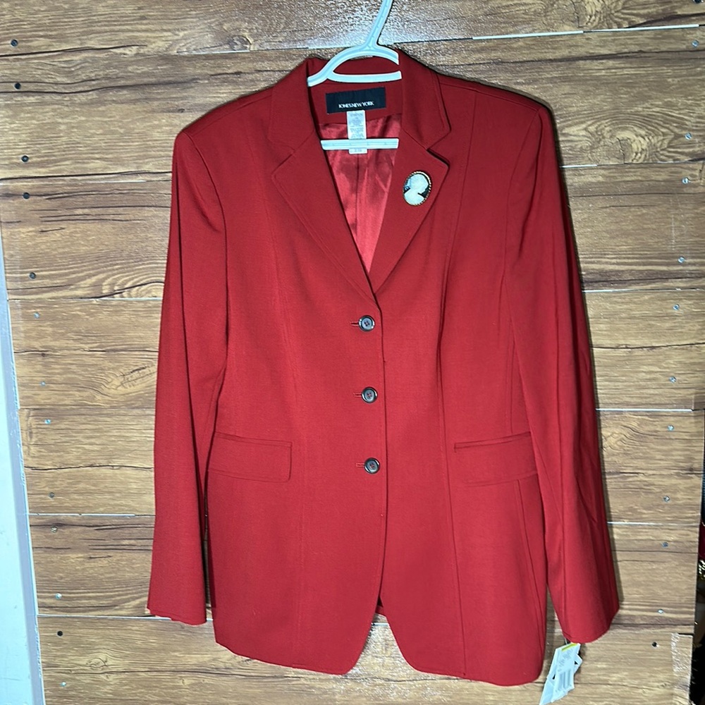 Jones New York Women’s wool Red blazers Size 14 new with tags